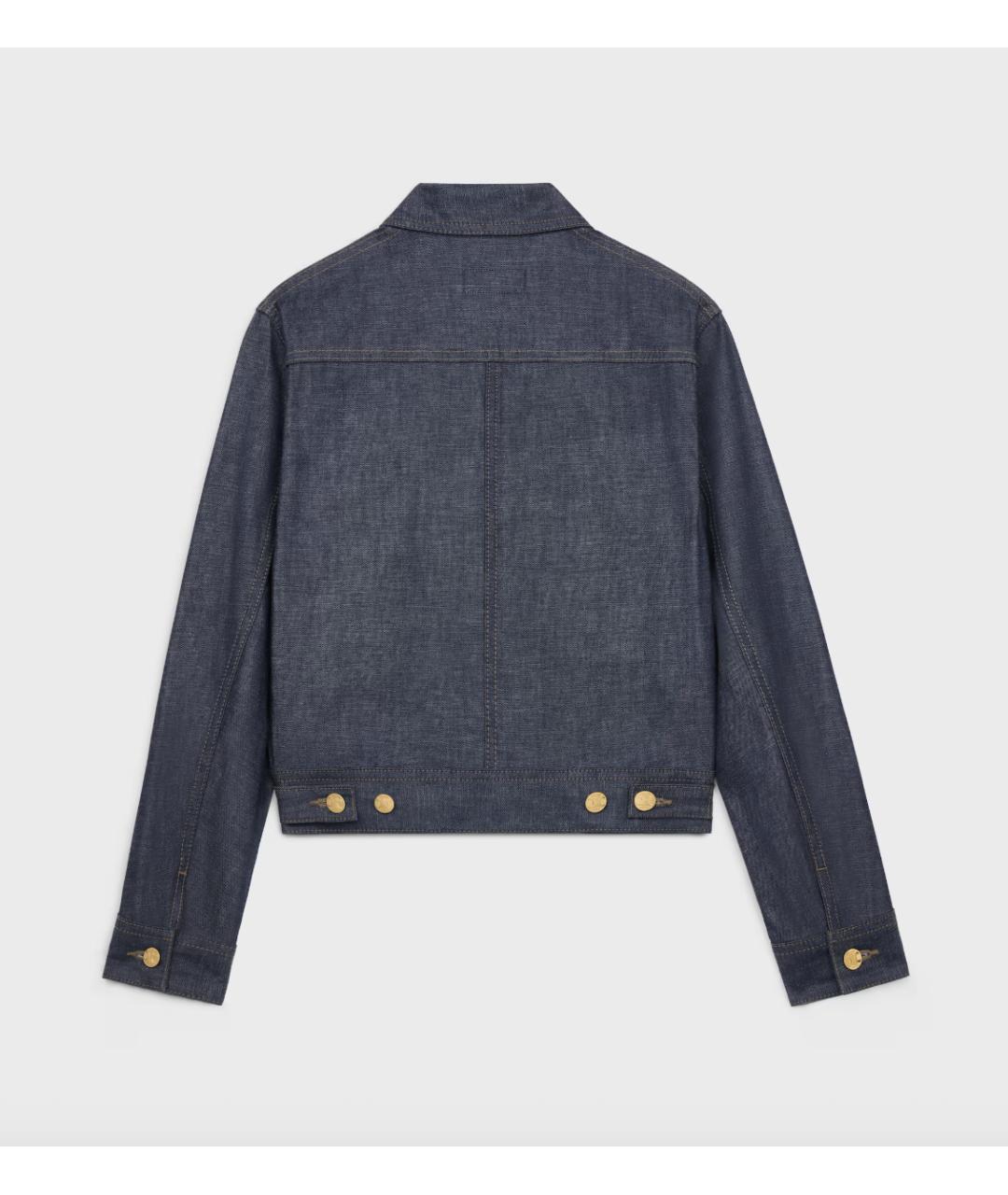 CELINE Синяя хлопковая куртка, фото 2