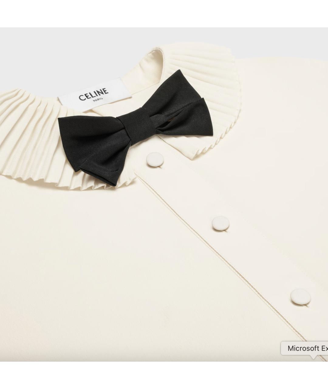 CELINE Белая ацетатная рубашка, фото 3