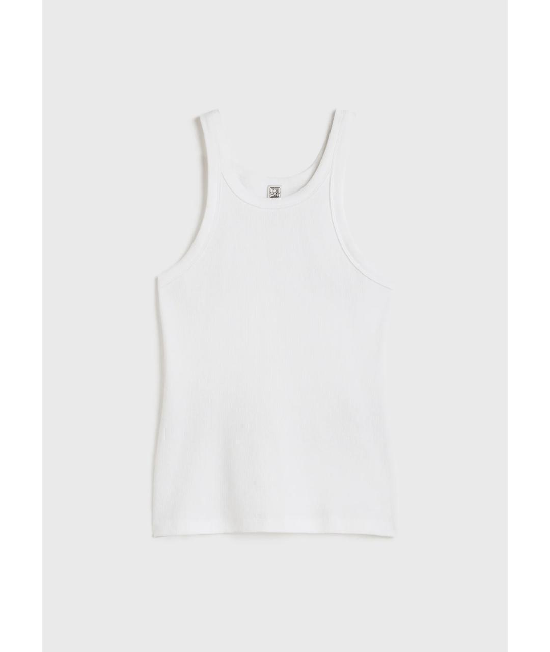 TOTEME Белая хлопковая майка, фото 6