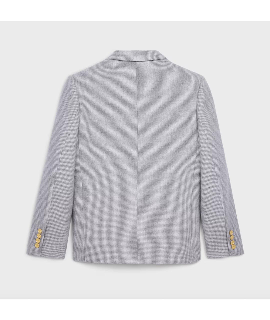 CELINE Серый кашемировый жакет/пиджак, фото 2