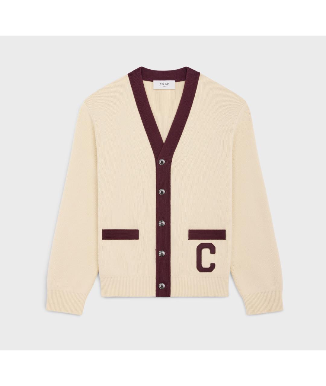 CELINE Бежевый хлопковый кардиган, фото 5