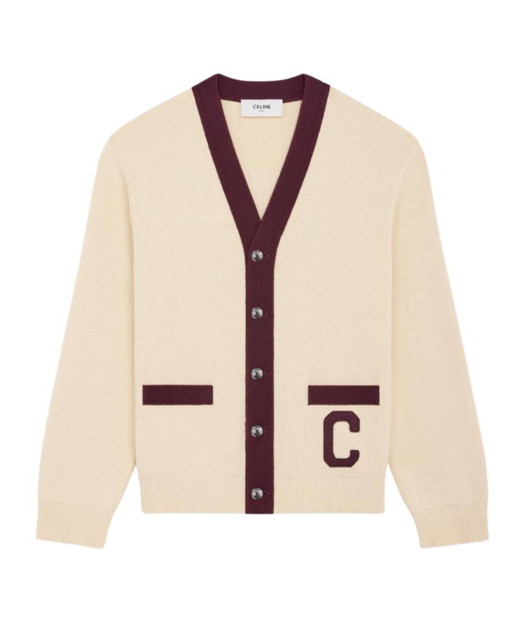 CELINE Бежевый хлопковый кардиган, фото 1