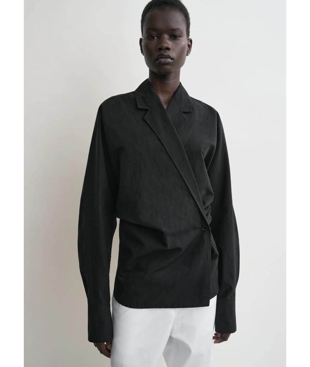 TOTEME Черная хлопковая блузы, фото 5