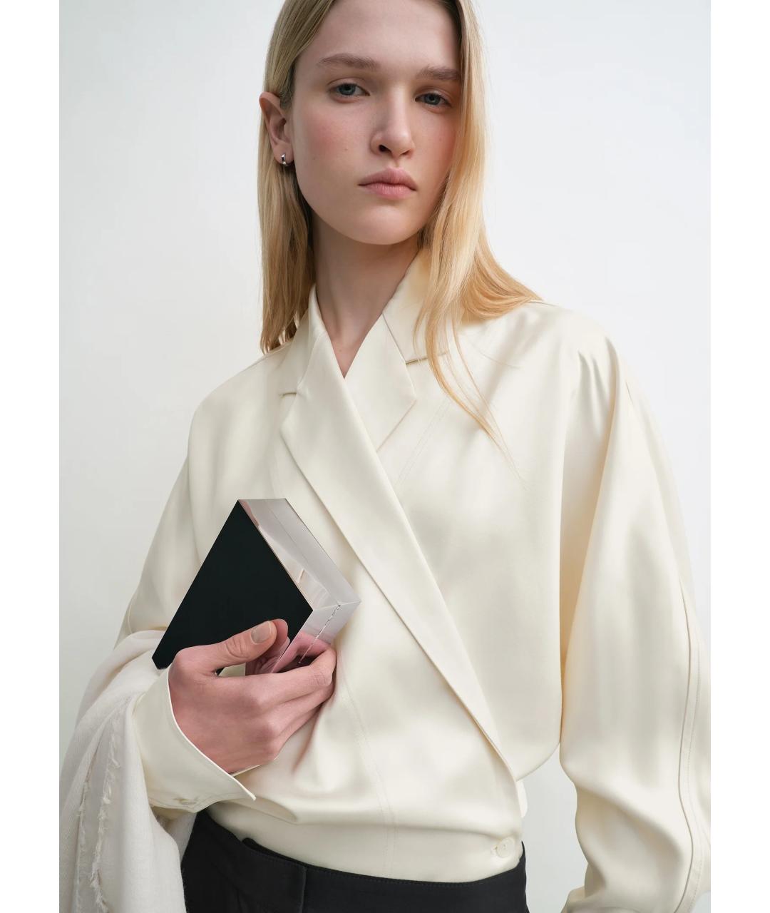 TOTEME Белая хлопковая блузы, фото 5