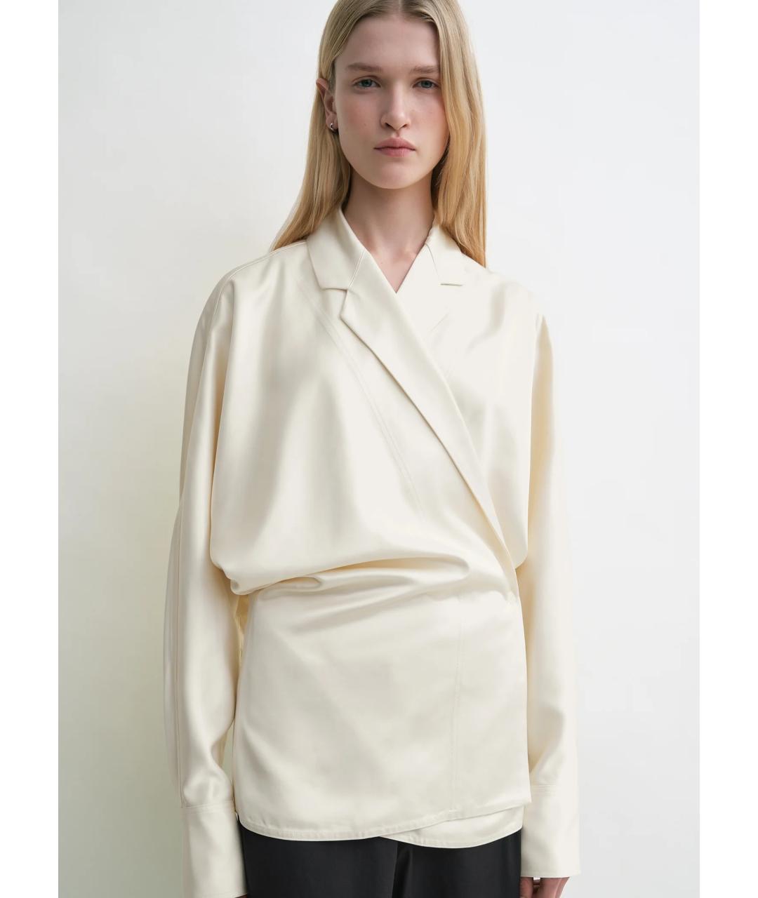 TOTEME Белая хлопковая блузы, фото 6