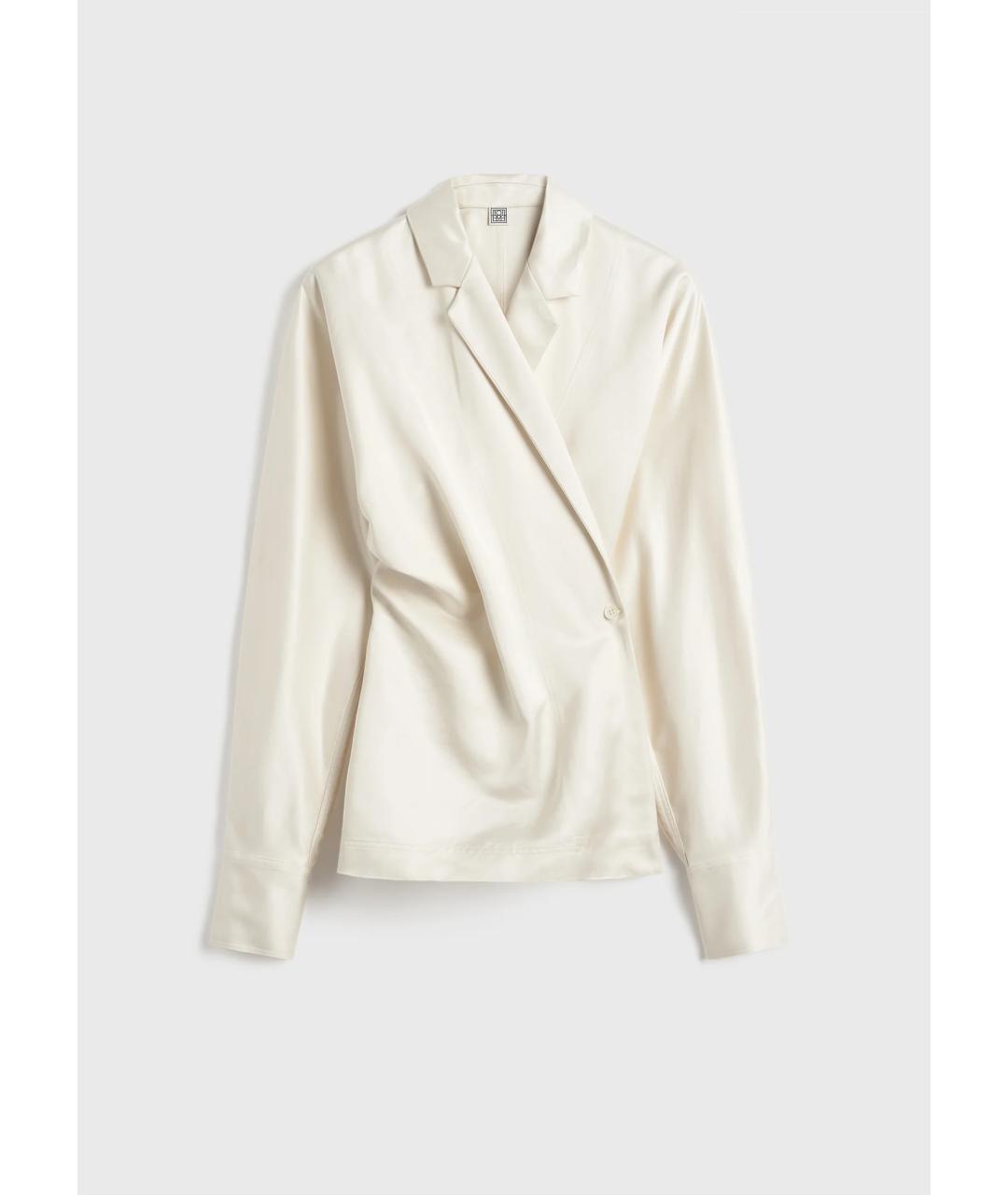 TOTEME Белая хлопковая блузы, фото 7