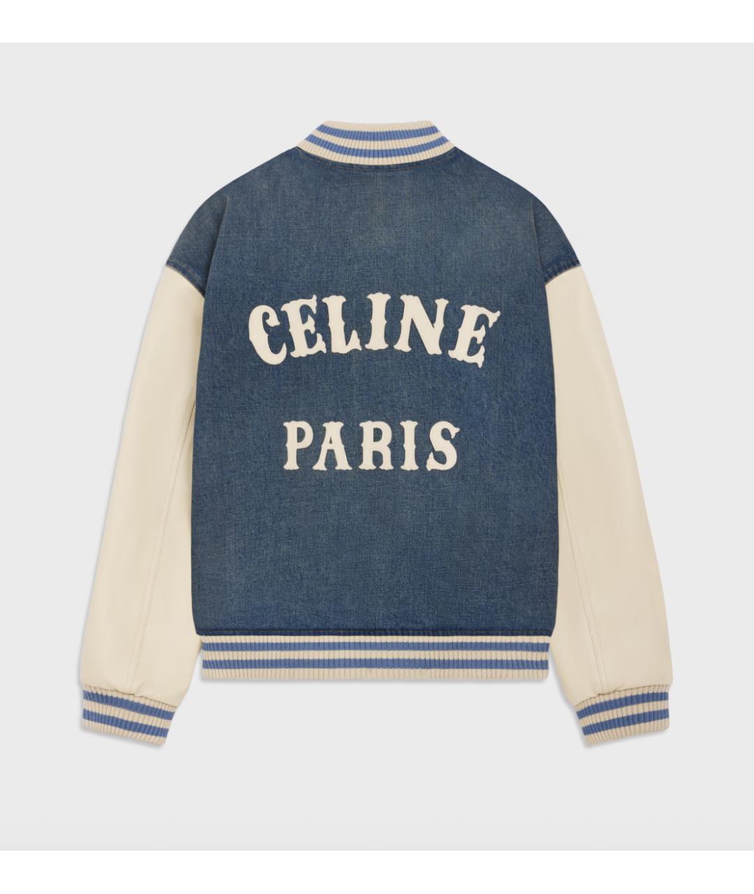 CELINE Синяя хлопковая куртка, фото 2