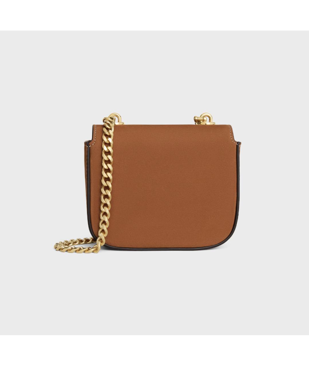 CELINE Коричневая замшевая сумка через плечо, фото 3