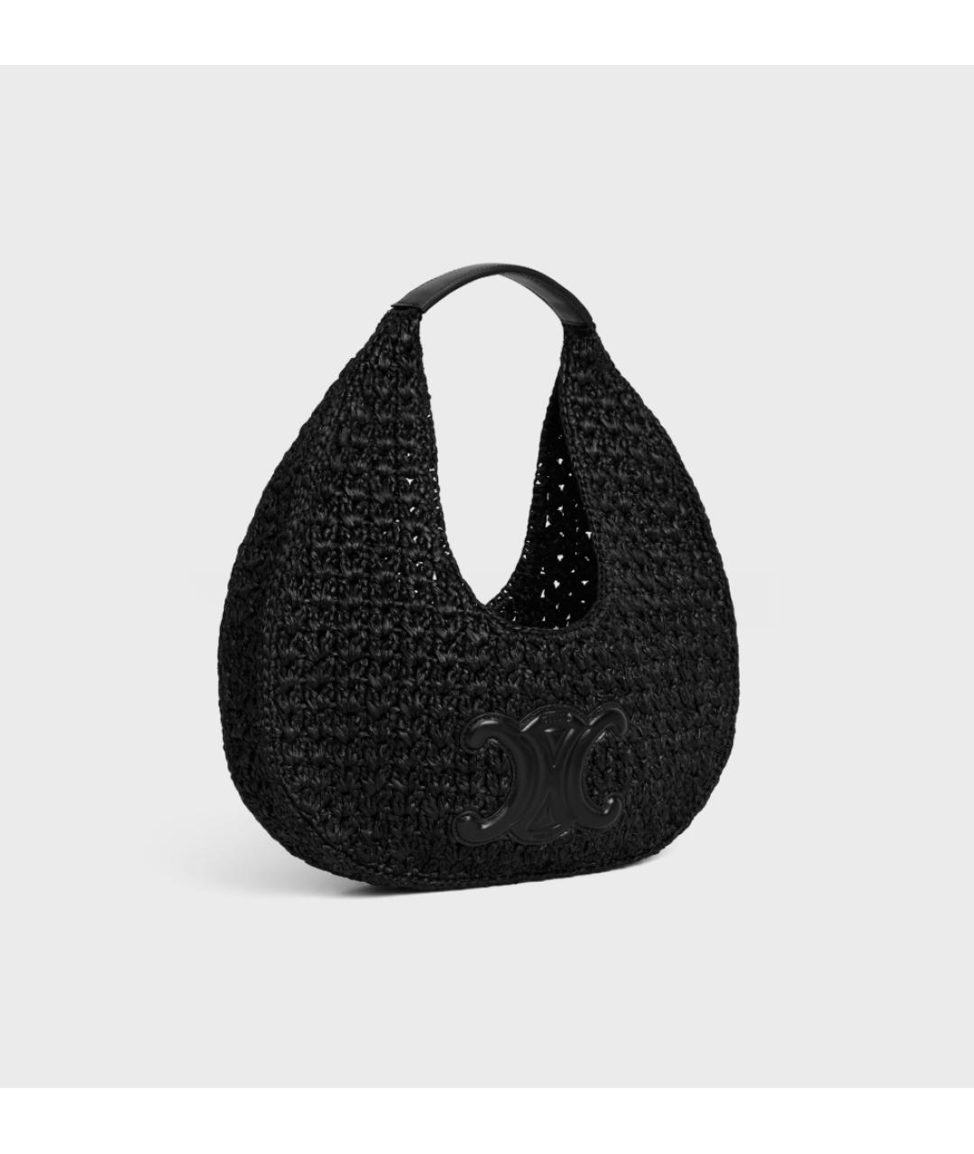 CELINE Черная пелетеная сумка через плечо, фото 2