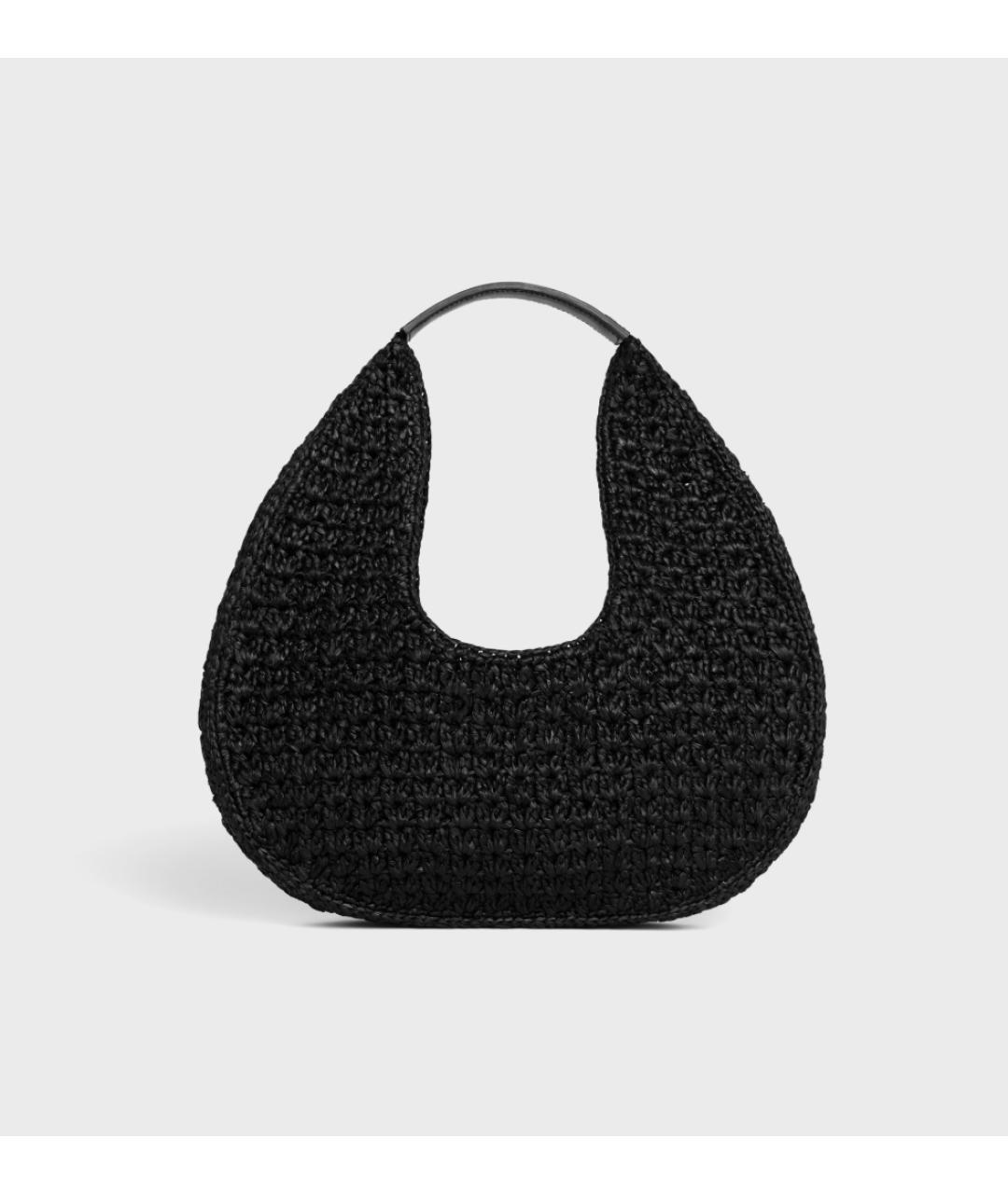 CELINE Черная пелетеная сумка через плечо, фото 3