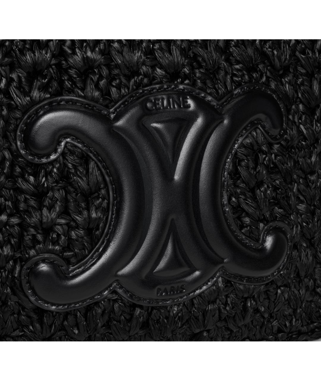 CELINE Черная пелетеная сумка через плечо, фото 4
