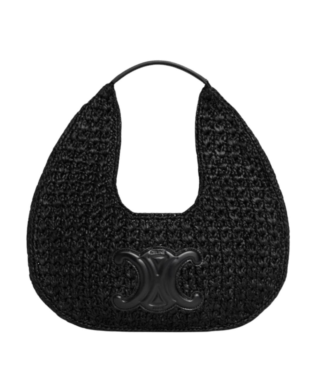 CELINE Черная пелетеная сумка через плечо, фото 1