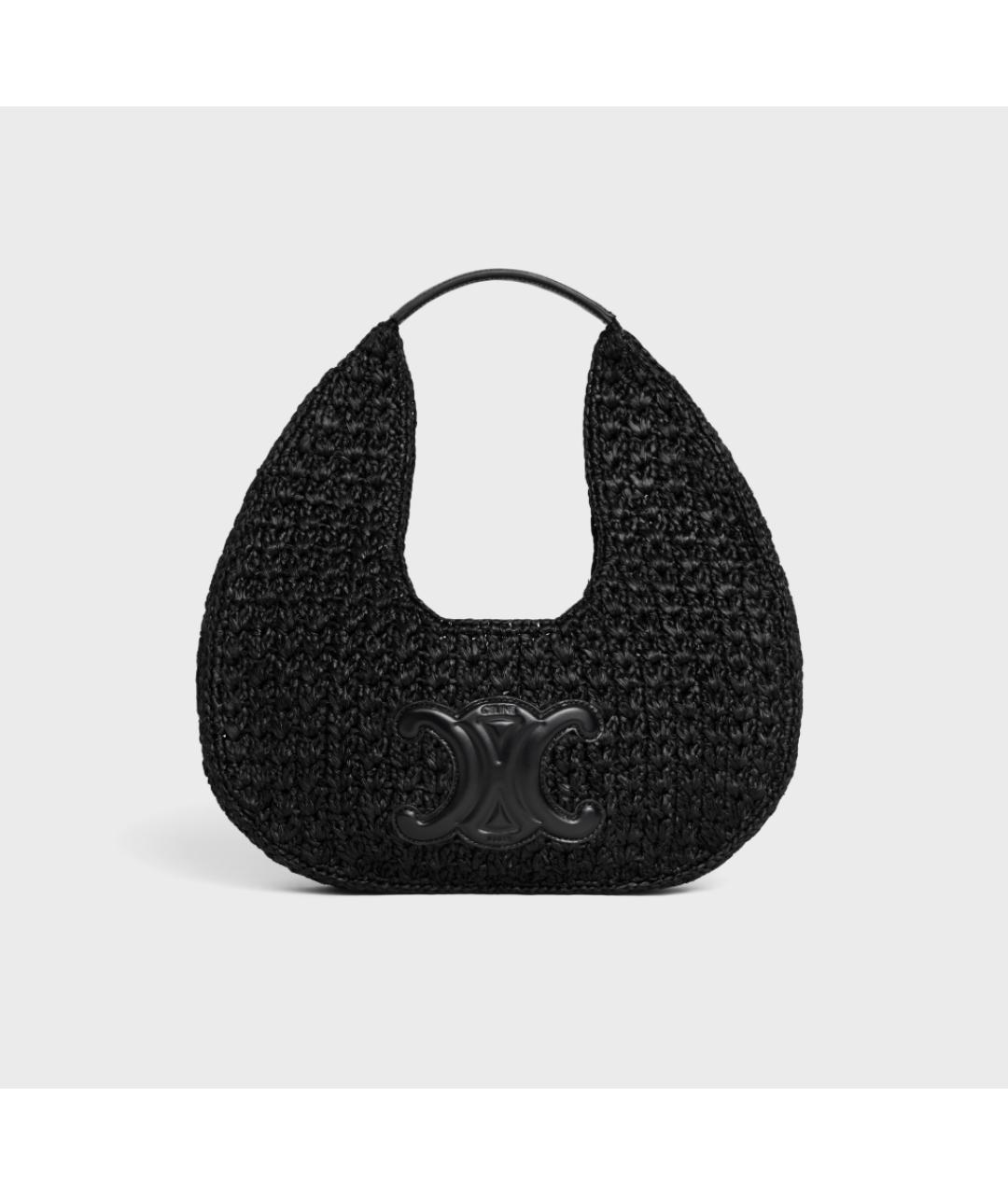 CELINE Черная пелетеная сумка через плечо, фото 5