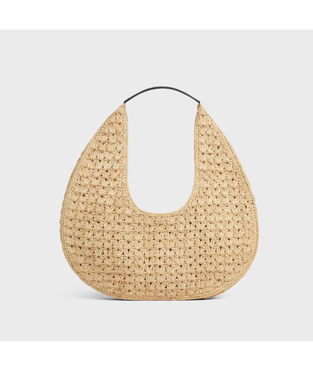 CELINE Бежевая пелетеная сумка через плечо, фото 3