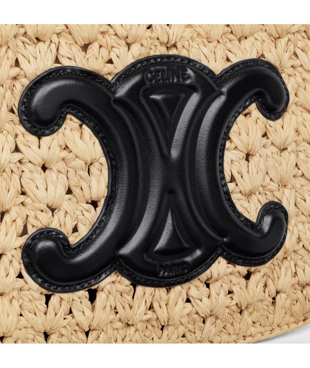 CELINE Бежевая пелетеная сумка через плечо, фото 4