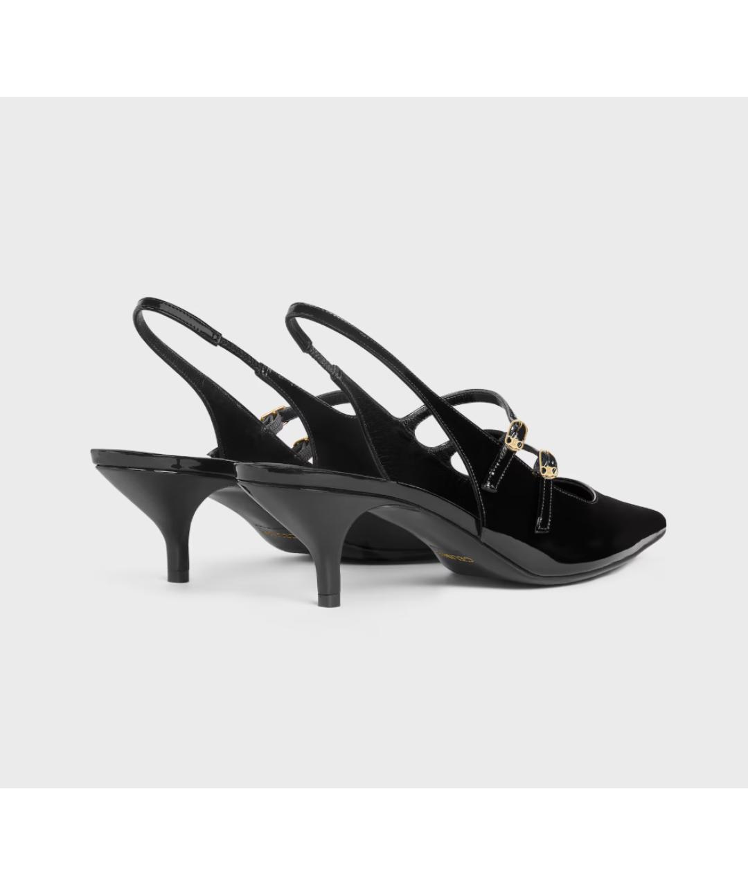 CELINE Черные туфли из лакированной кожи, фото 3