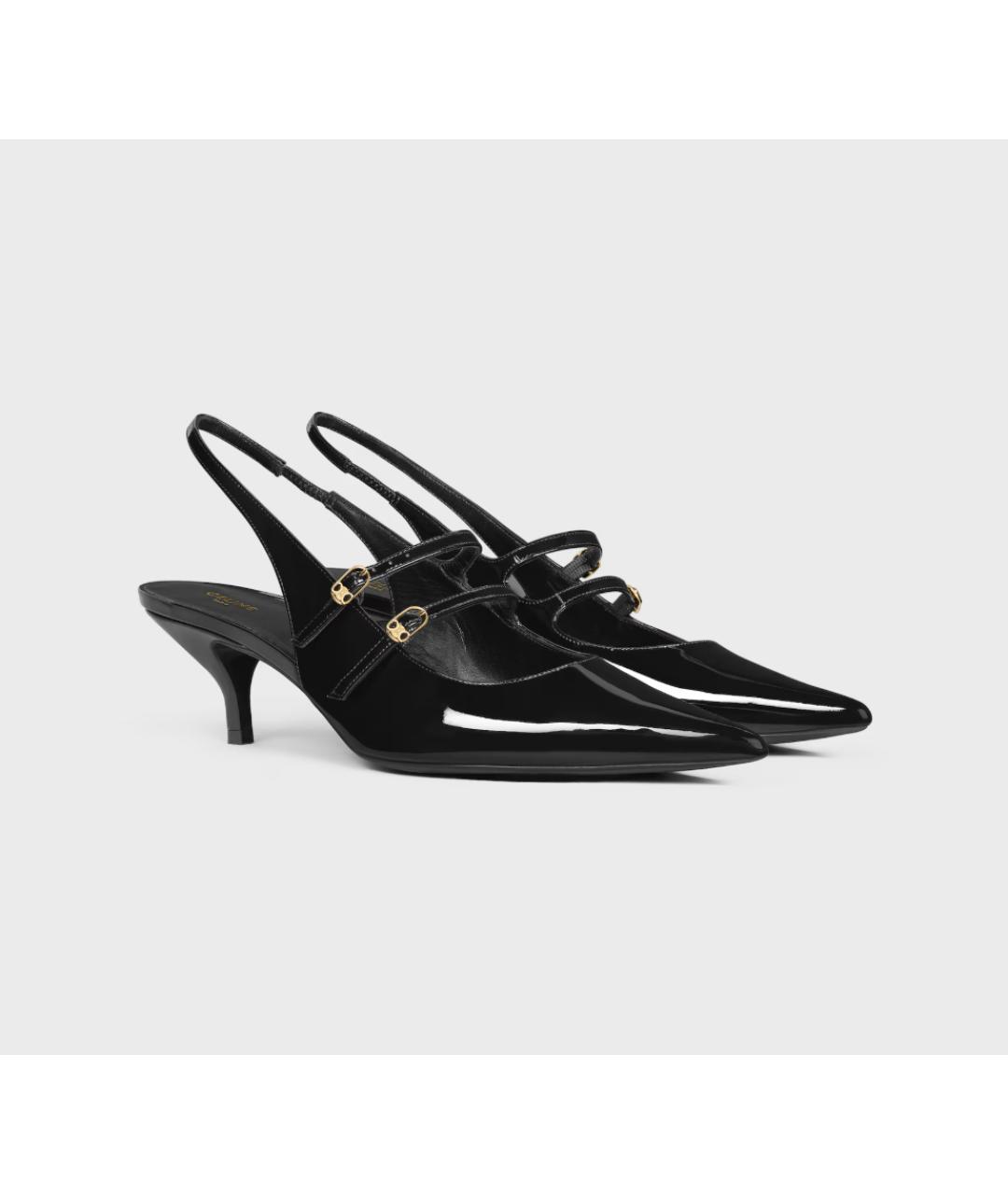 CELINE Черные туфли из лакированной кожи, фото 2