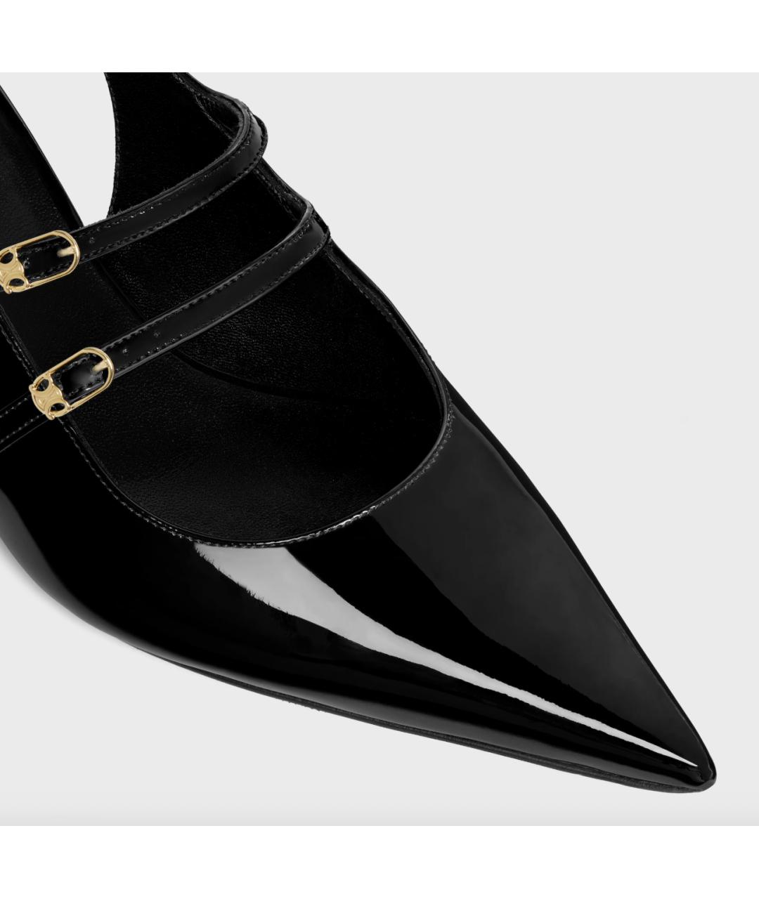 CELINE Черные туфли из лакированной кожи, фото 4