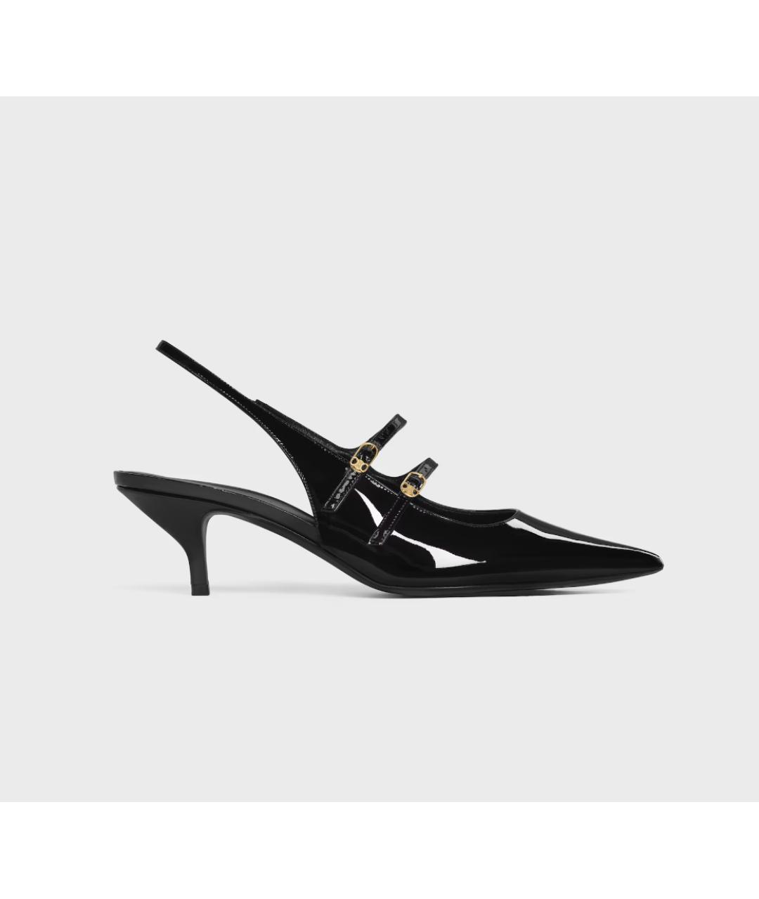 CELINE Черные туфли из лакированной кожи, фото 5