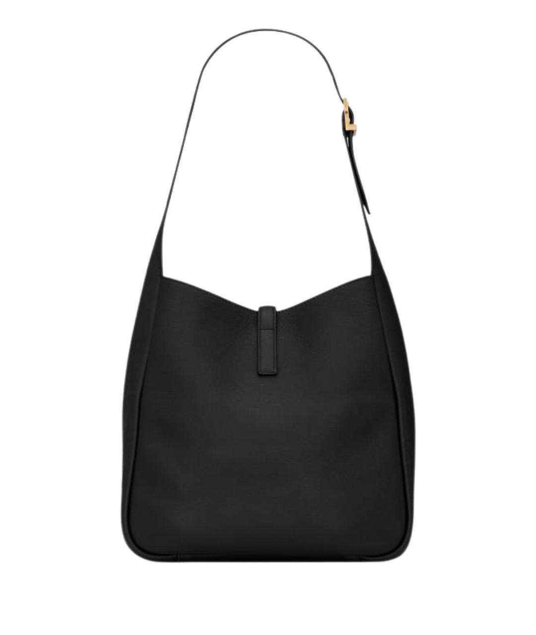 SAINT LAURENT Черная кожаная сумка через плечо, фото 2