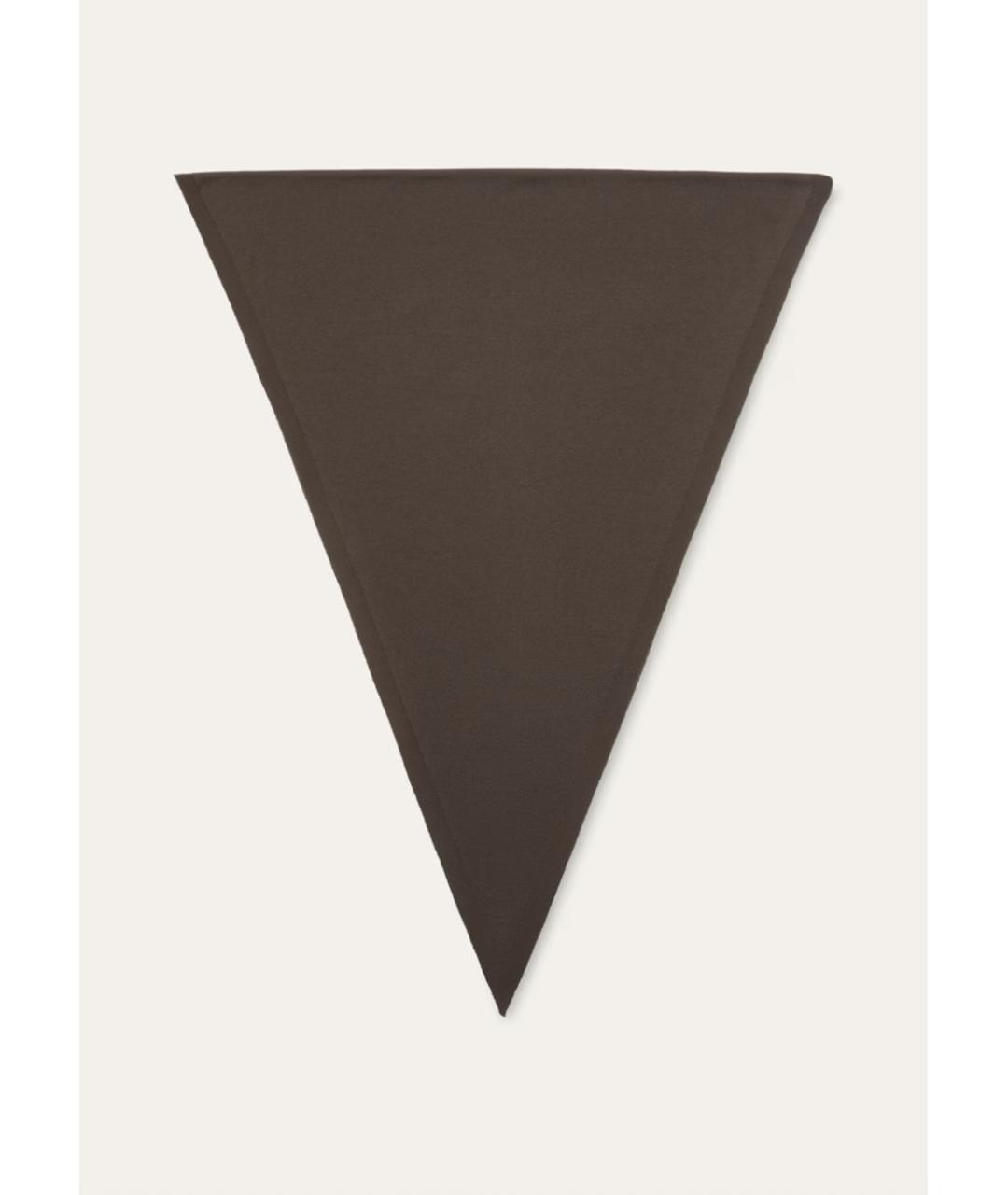 LORO PIANA Коричневый шерстяной шарф, фото 3