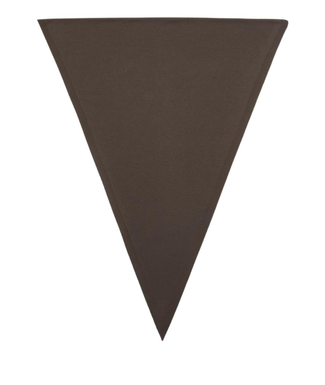 LORO PIANA Коричневый шерстяной шарф, фото 1