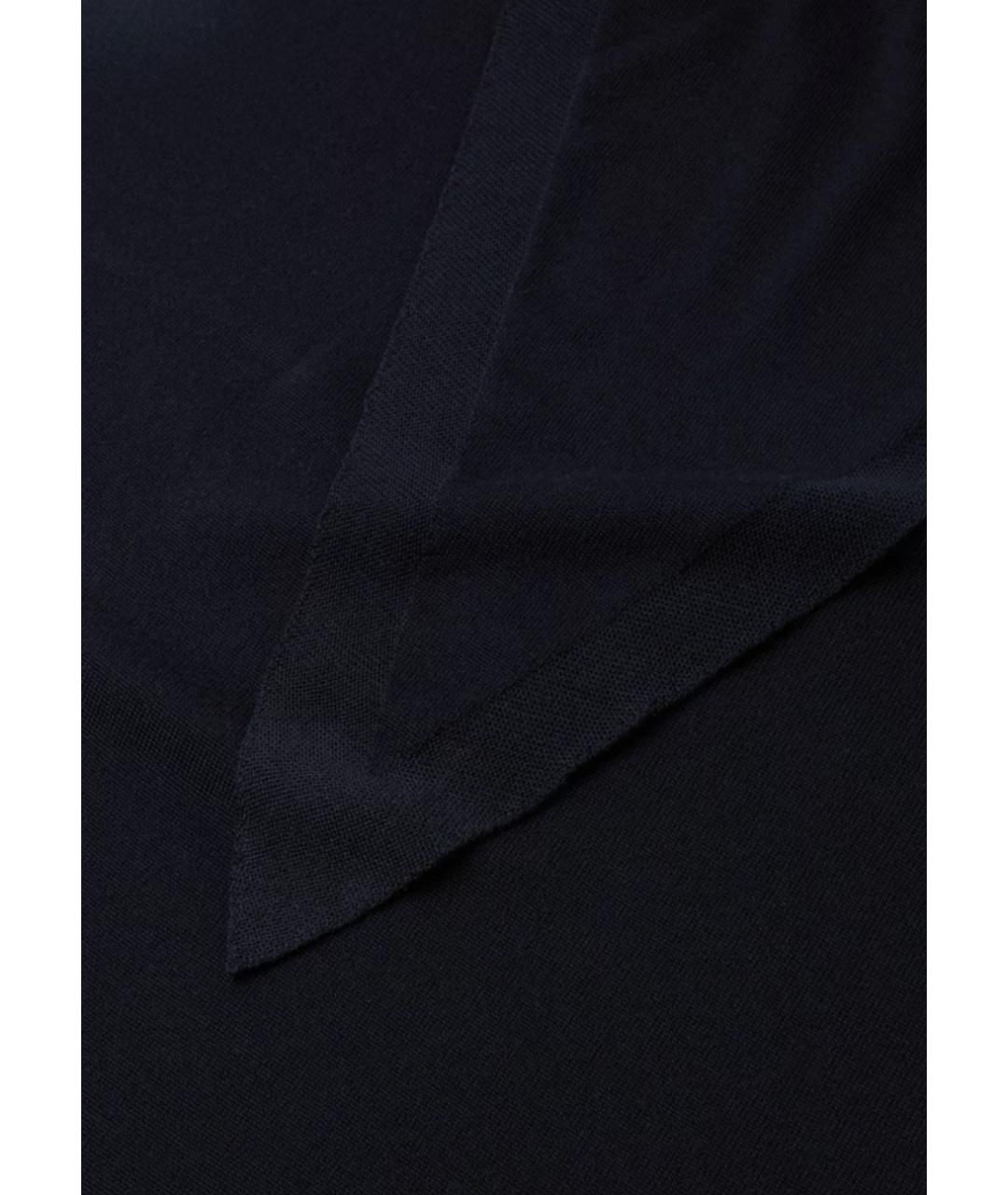 LORO PIANA Синий шерстяной шарф, фото 3