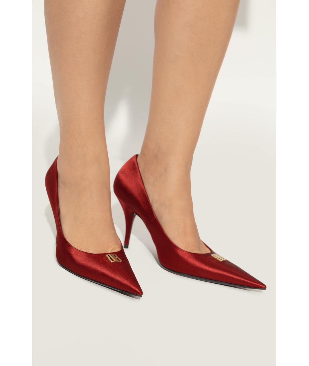 BALENCIAGA Красные текстильные туфли, фото 2