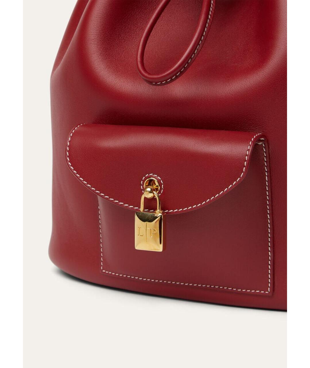 LORO PIANA Красный кожаный рюкзак, фото 4