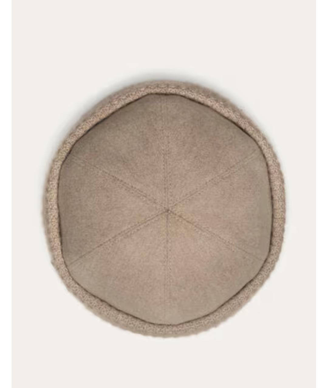 LORO PIANA Бежевая кашемировая шапка, фото 2