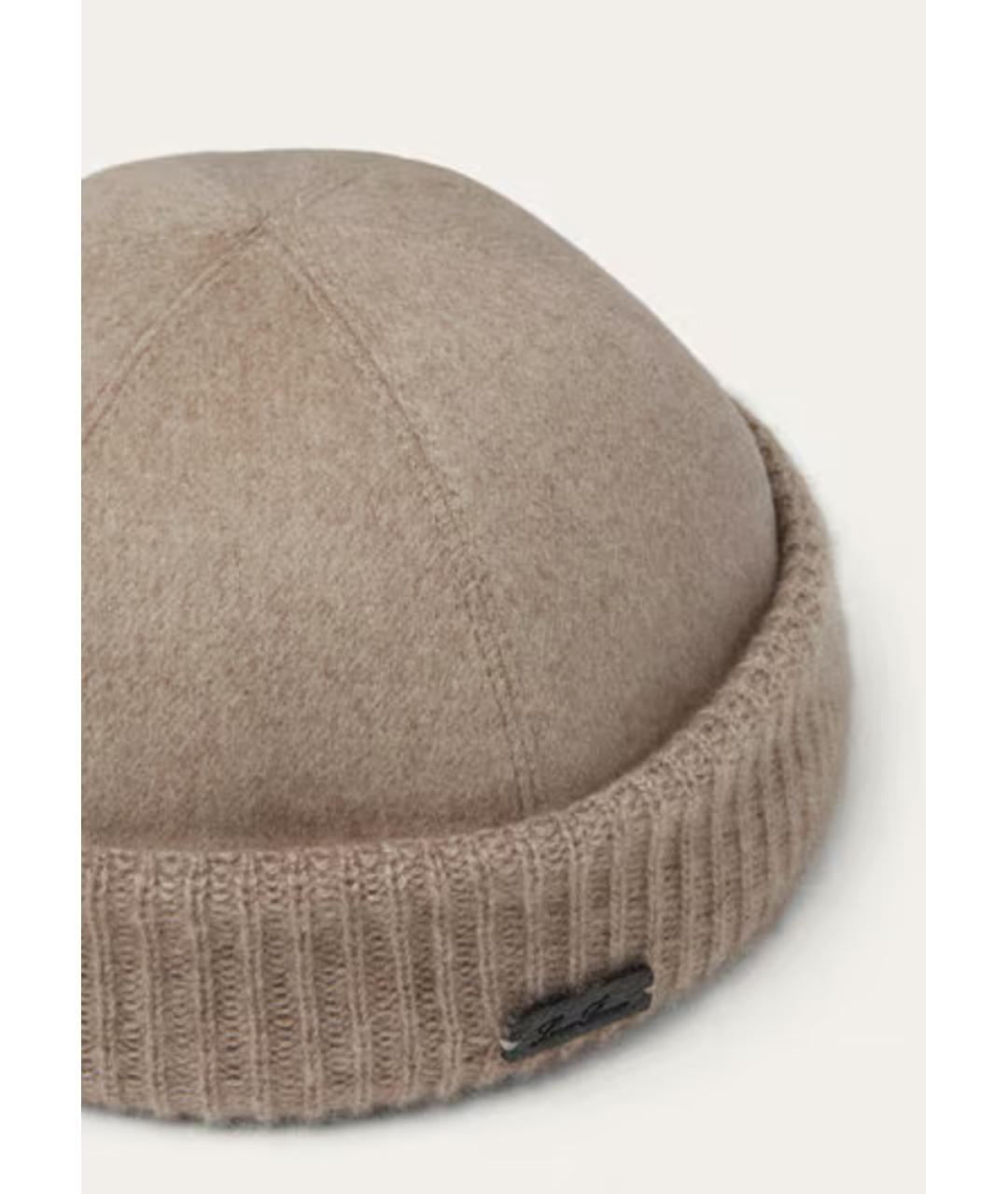 LORO PIANA Бежевая кашемировая шапка, фото 4
