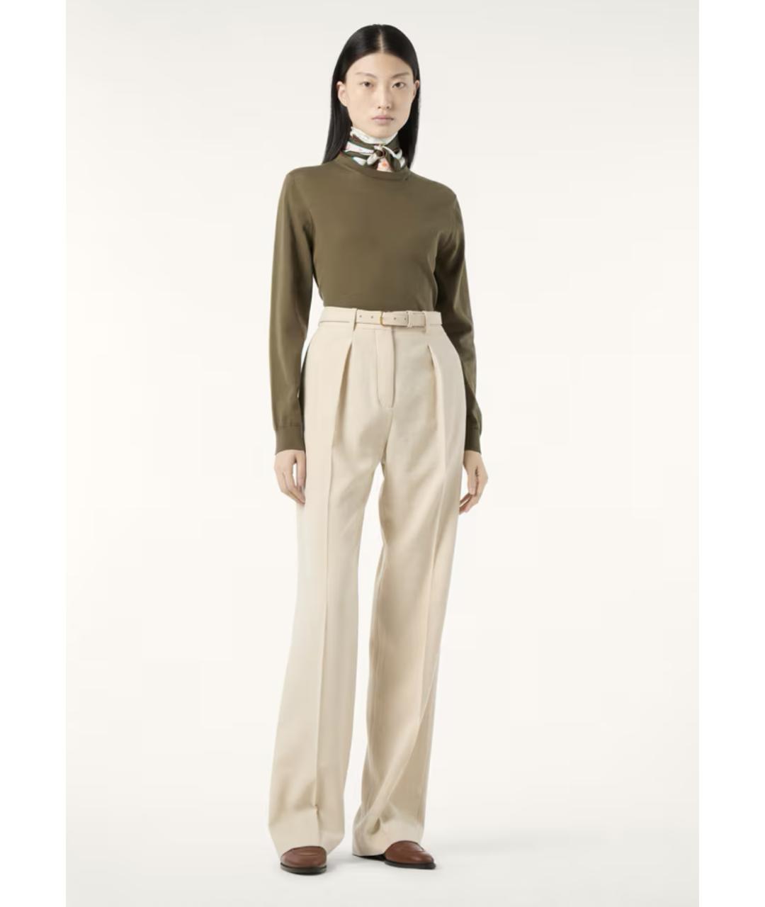 LORO PIANA Зеленый хлопковый джемпер / свитер, фото 2