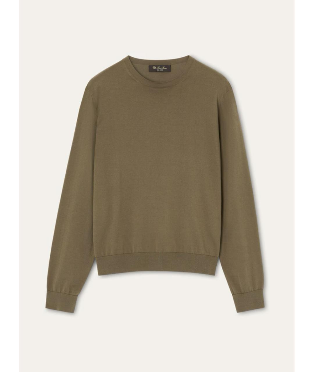 LORO PIANA Зеленый хлопковый джемпер / свитер, фото 6