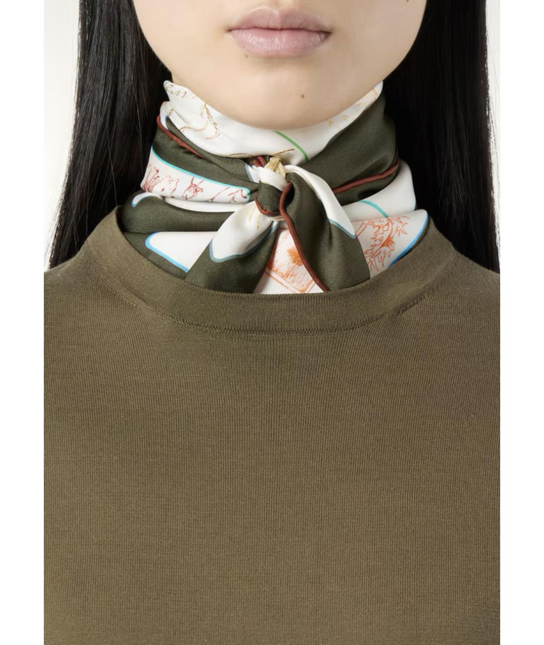 LORO PIANA Зеленый хлопковый джемпер / свитер, фото 3