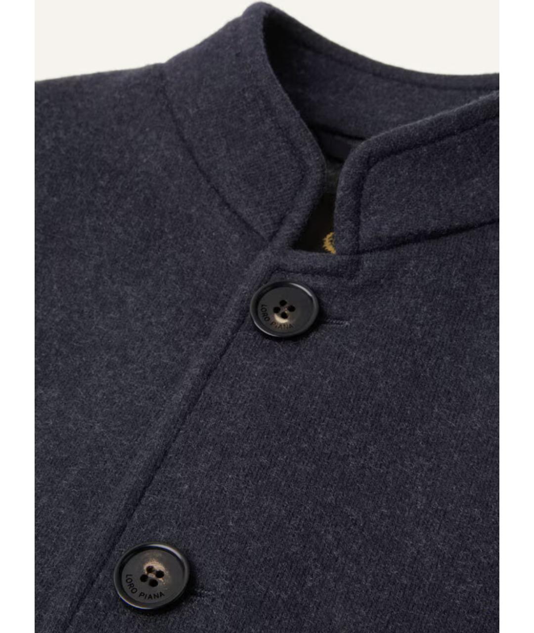 LORO PIANA Темно-синяя кашемировая куртка, фото 3