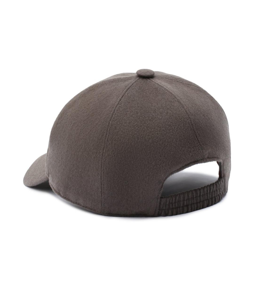 LORO PIANA Коричневая кашемировая кепка/бейсболка, фото 2