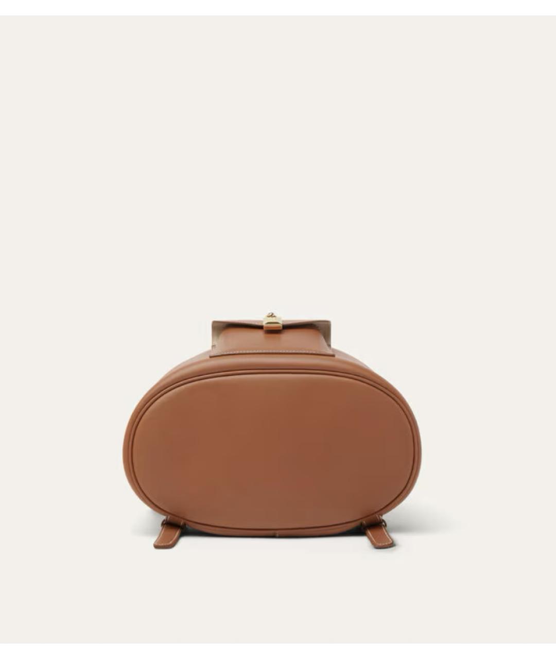 LORO PIANA Коричневый кожаный рюкзак, фото 2