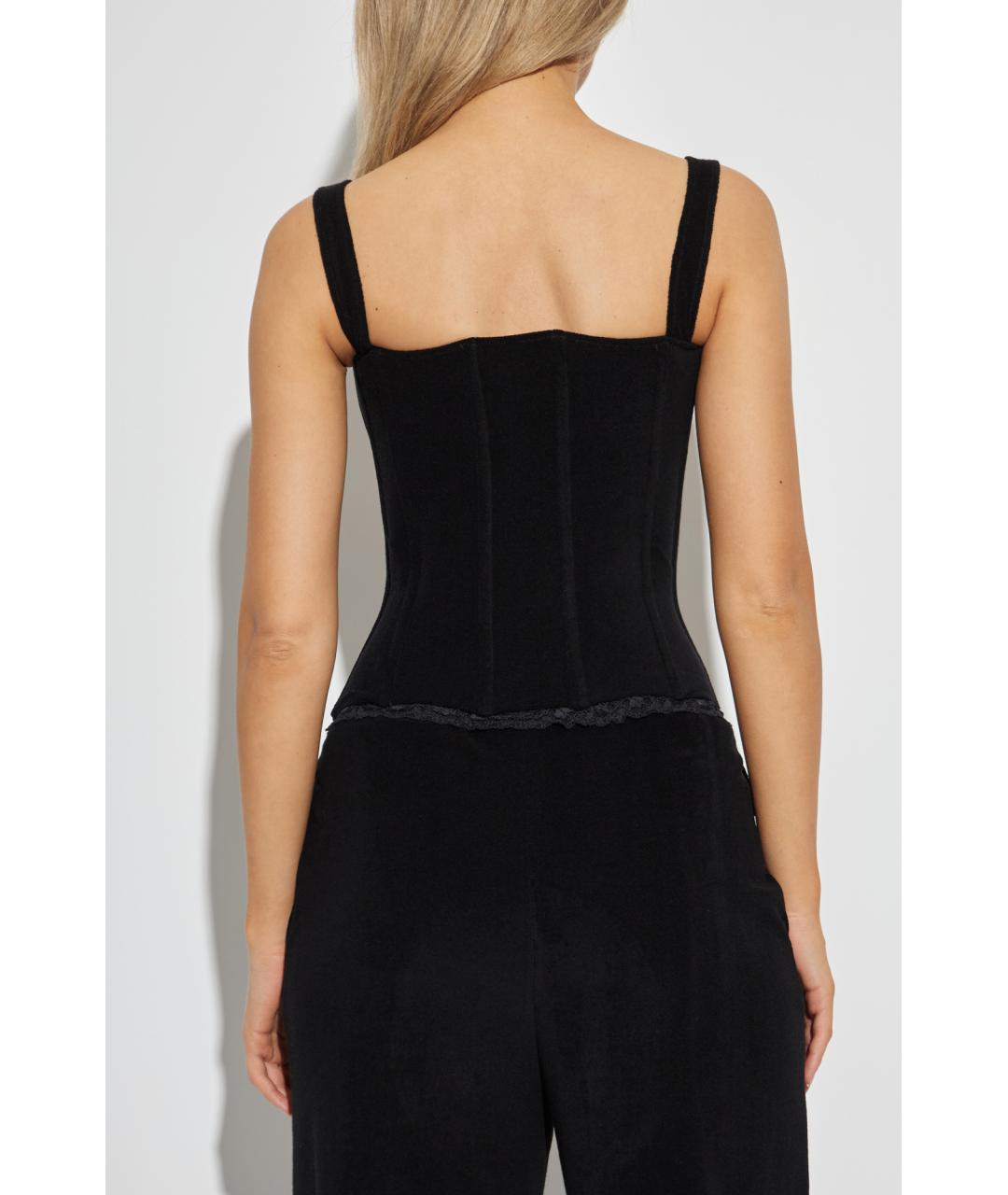 BALENCIAGA Черная хлопковая майка, фото 3