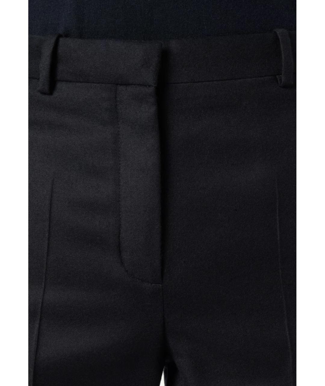 LORO PIANA Темно-синие шерстяные прямые брюки, фото 5