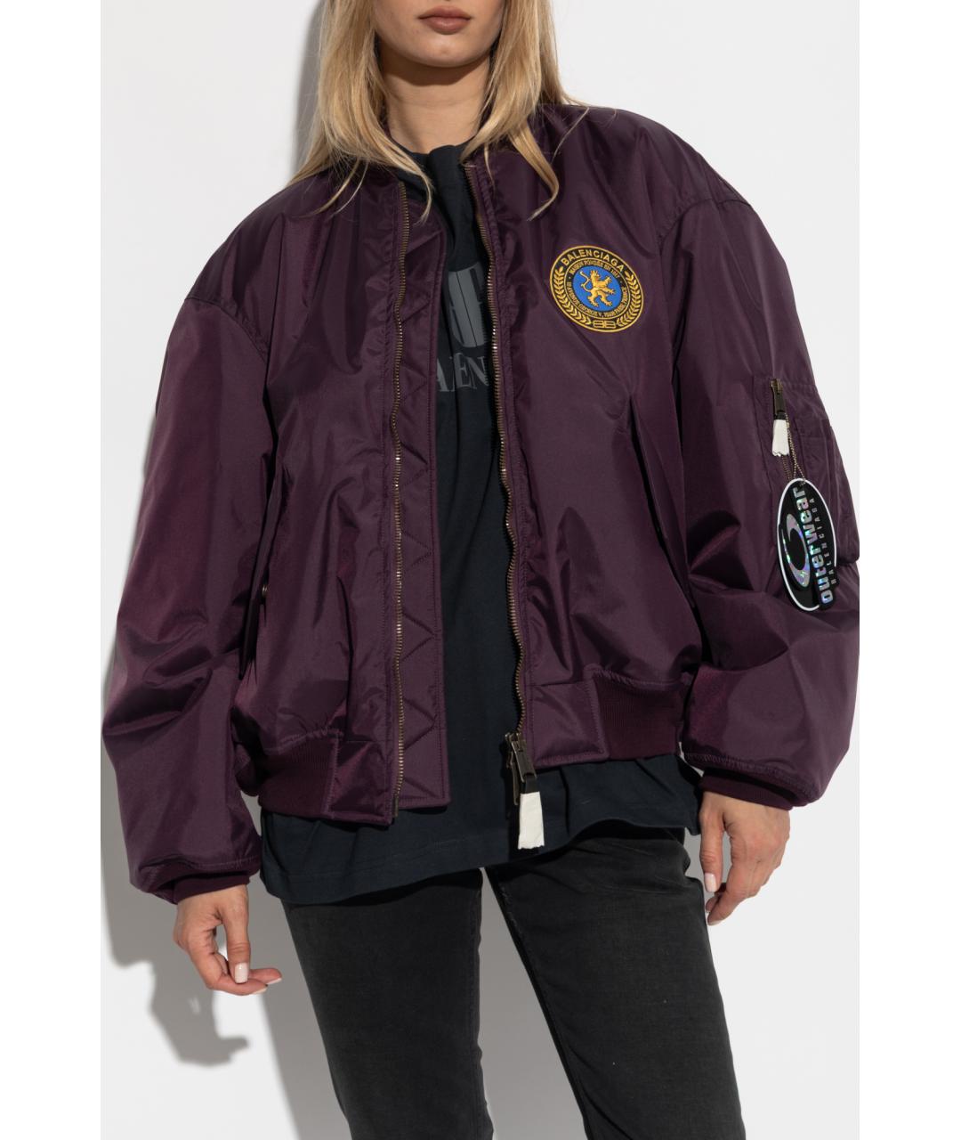 BALENCIAGA Фиолетовая полиамидовая куртка, фото 2