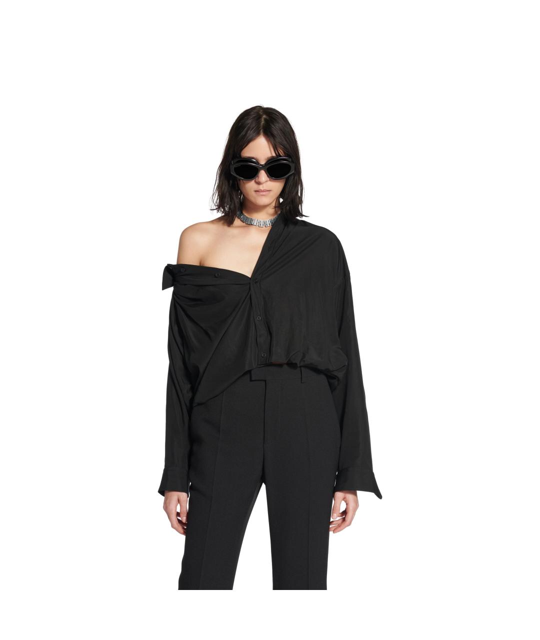 BALENCIAGA Черная рубашка, фото 5