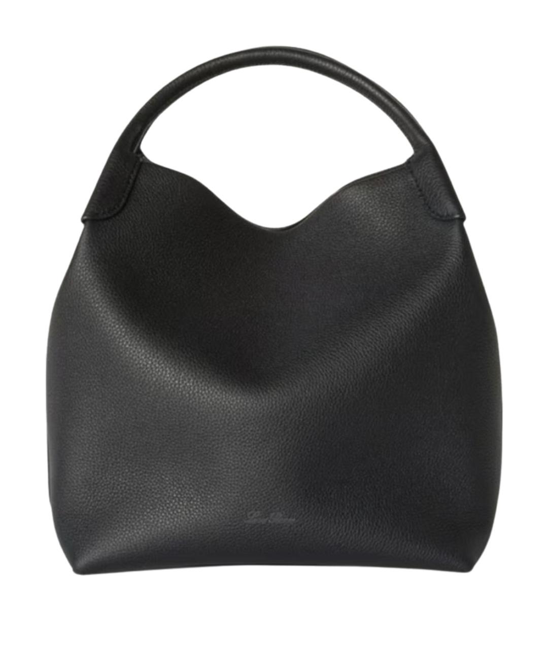 LORO PIANA Темно-синяя кожаная сумка тоут, фото 1