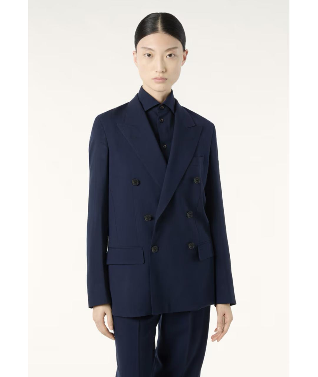 LORO PIANA Синий шерстяной жакет/пиджак, фото 4