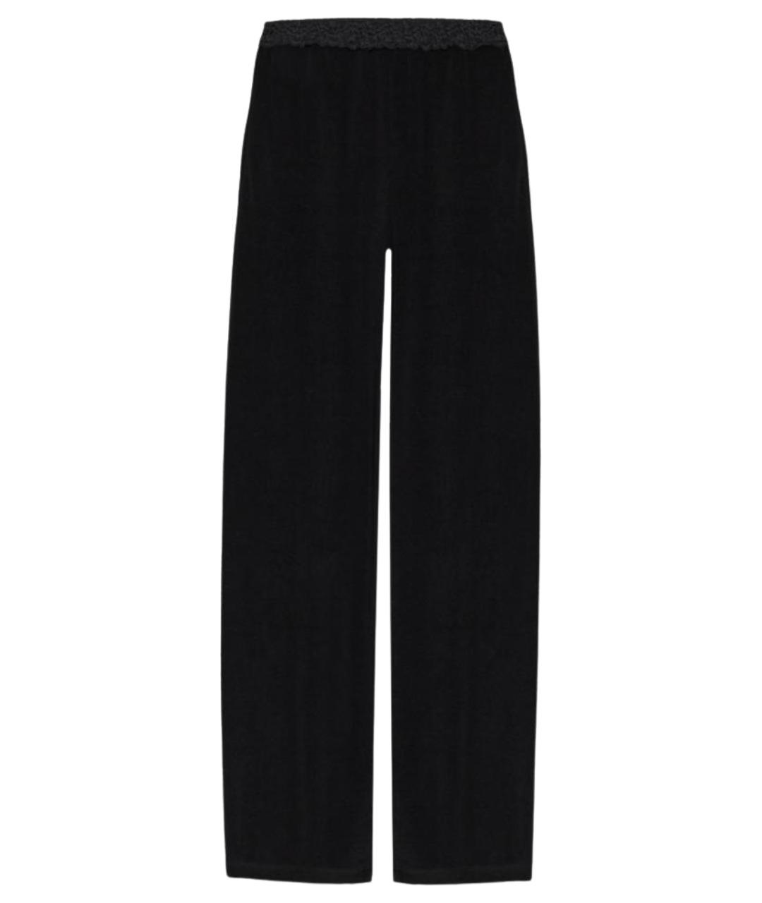 BALENCIAGA Черные хлопковые прямые брюки, фото 1