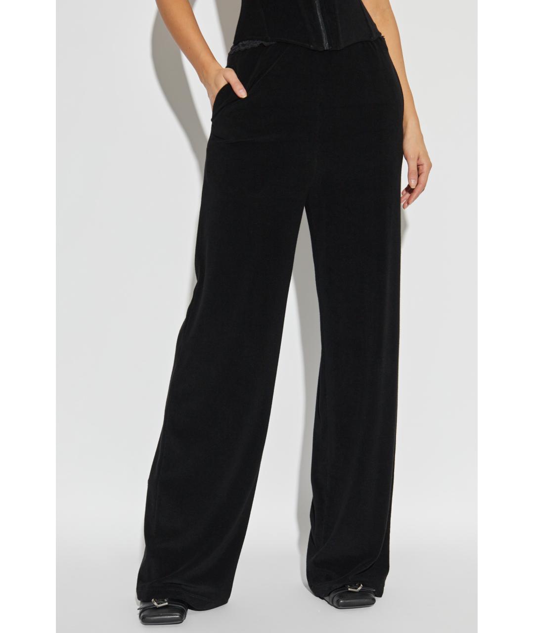 BALENCIAGA Черные хлопковые прямые брюки, фото 3