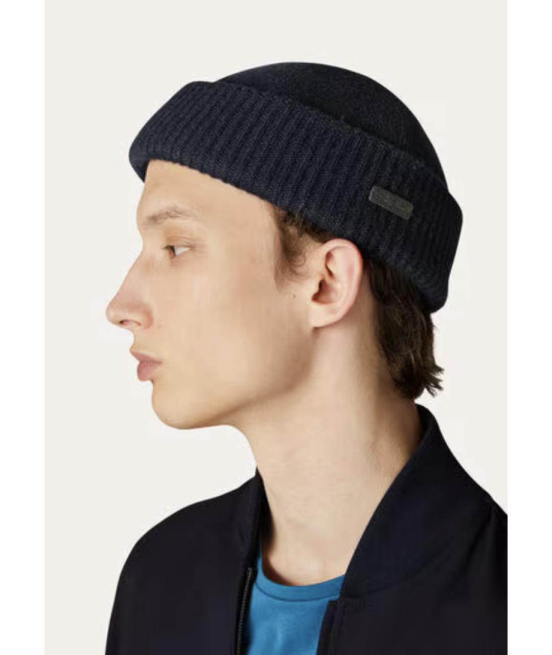 LORO PIANA Синяя кашемировая шапка, фото 2