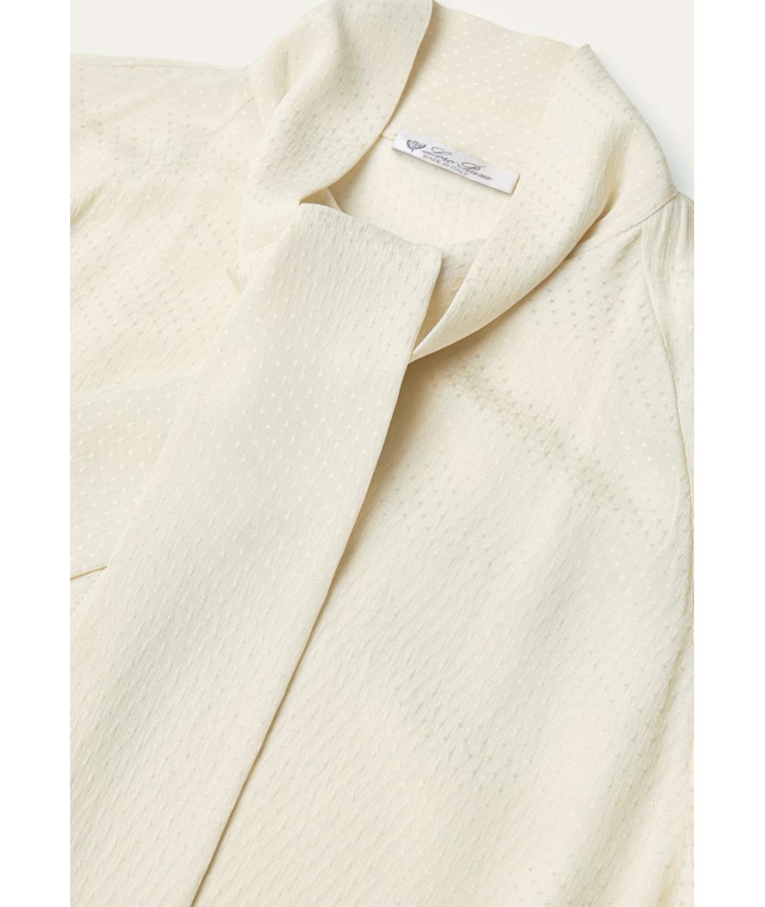 LORO PIANA Бежевая шелковая рубашка, фото 3