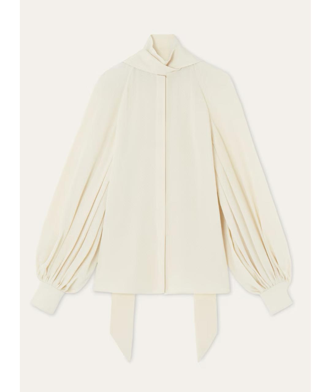 LORO PIANA Бежевая шелковая рубашка, фото 7