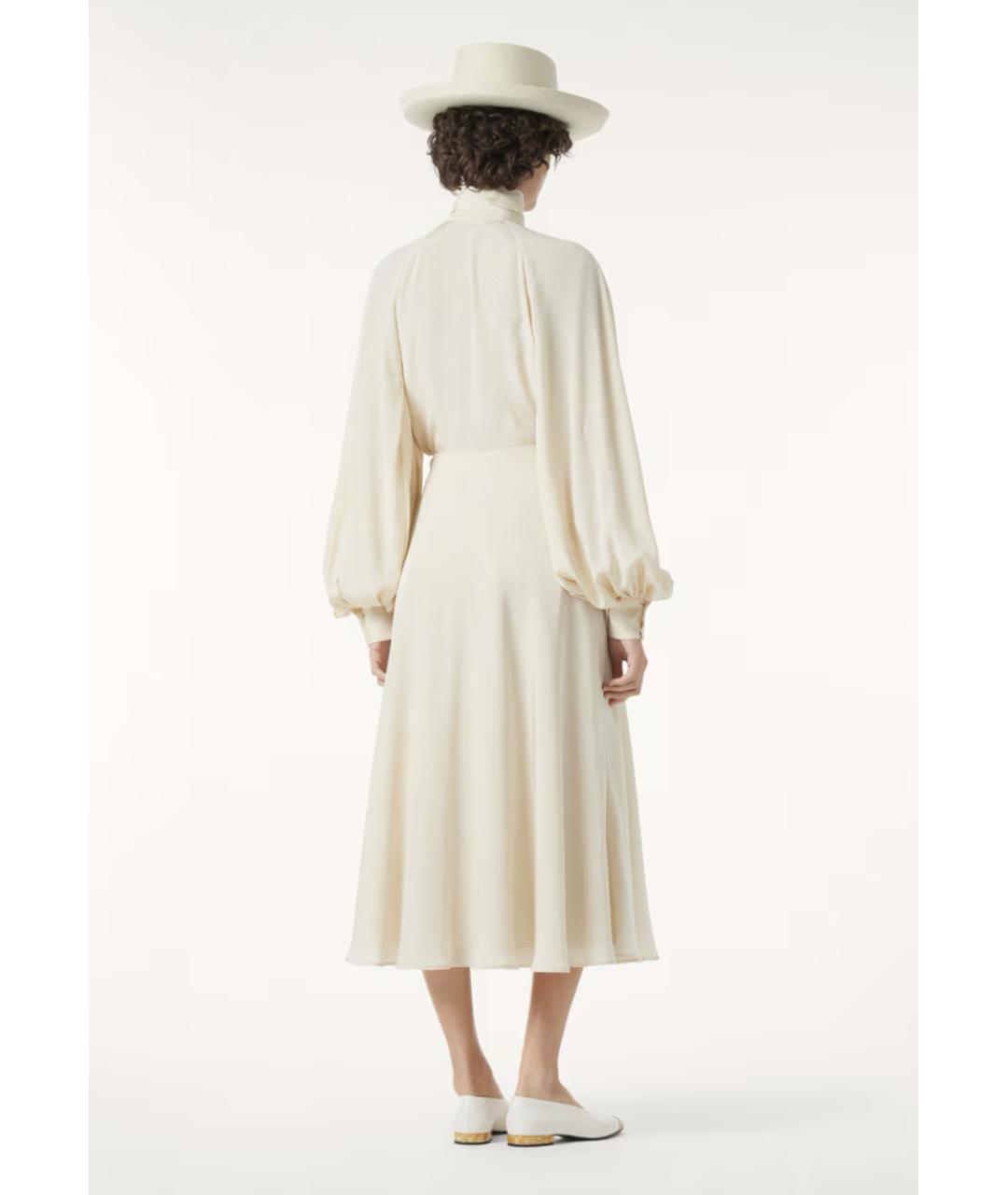 LORO PIANA Бежевая шелковая рубашка, фото 5