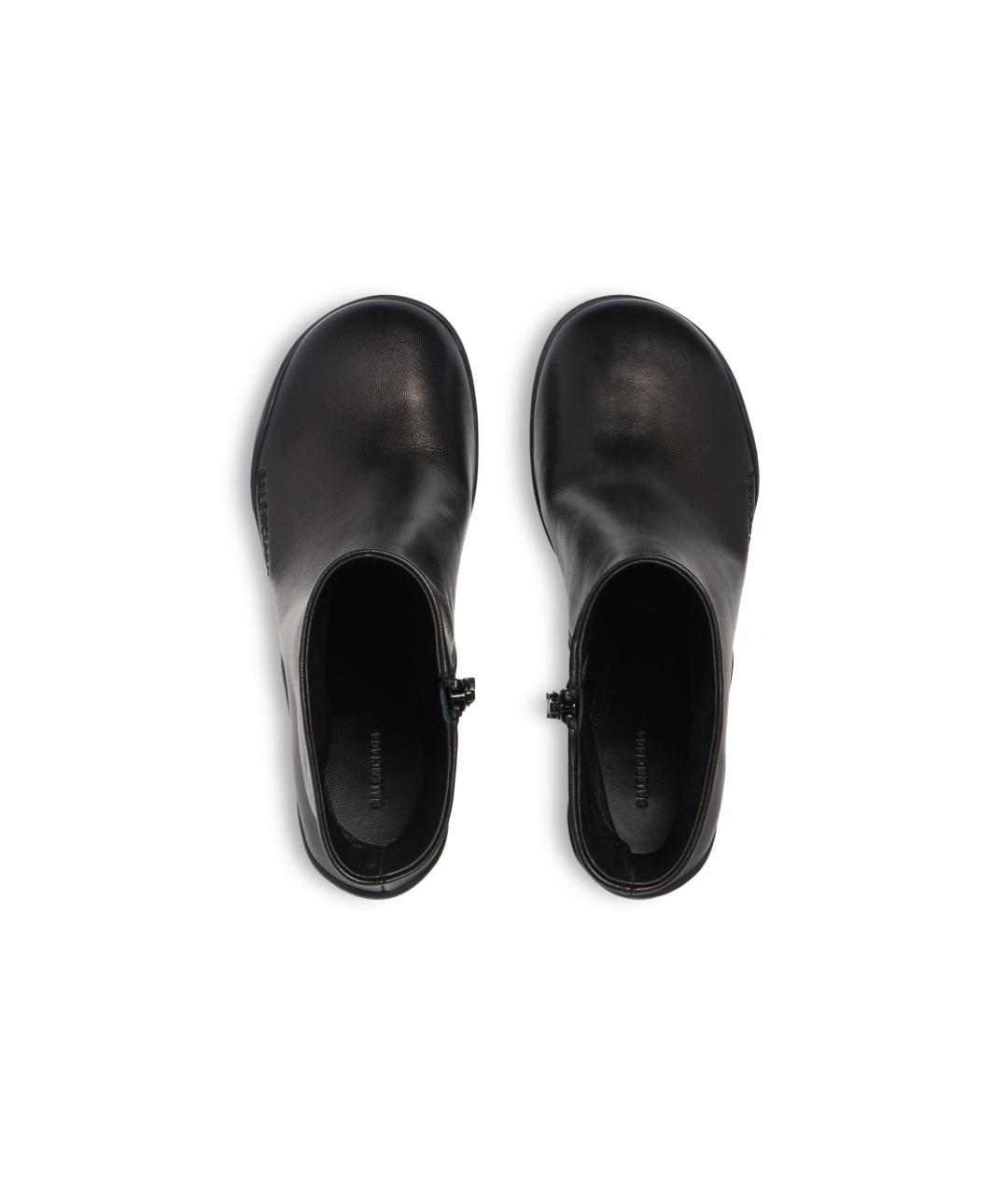 BALENCIAGA Черные кожаные ботильоны, фото 6